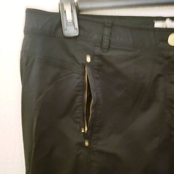Chico's Cotton Blend Straight Leg Casual Black Pants Pockets Size L EUC - Picture 4 of 10